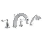 Georgian Era 4-Hole Deck-mount Tub Filler With C-Spout