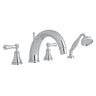 Georgian Era 4-Hole Deck Mount Tub Filler With C-Spout